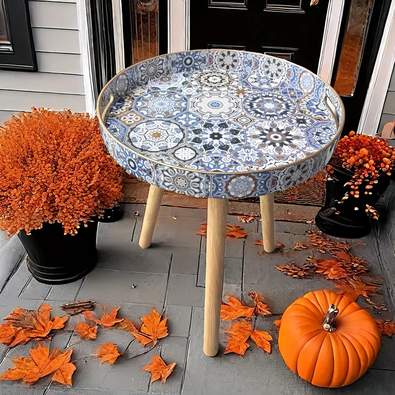 1 Stück Holz-Couchtisch im vielseitigen Boho-Stil mit abnehmbaren Beinen, Tablett-Design, perfekt für Kaffee, Tee und Entspannungszeit – Bild 2